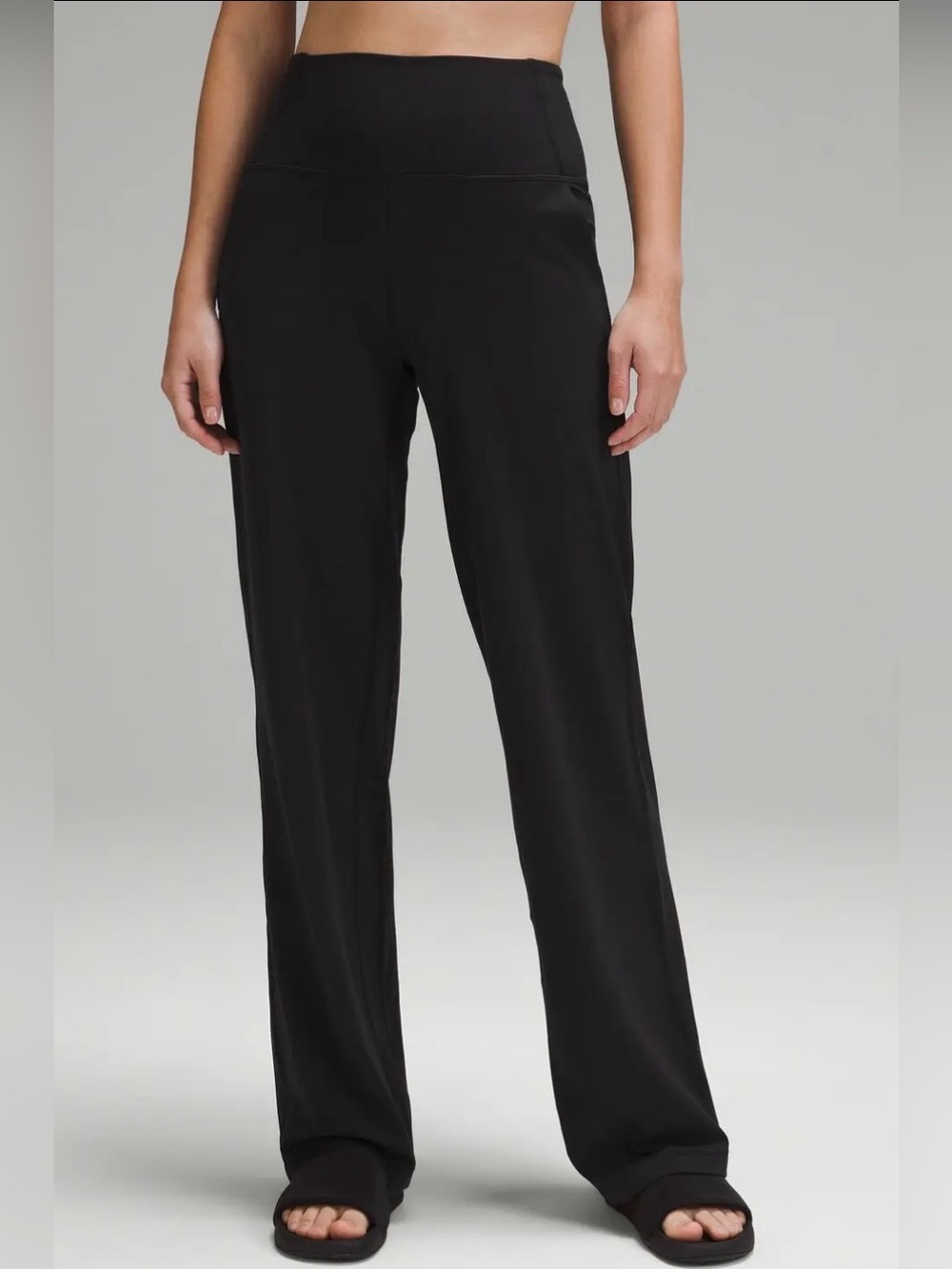 lululemon athletica Black High-Rise Align Wide-Leg Pants